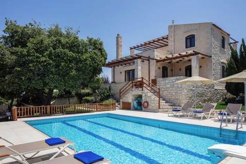 Relax by the Heated Pool with Village & Sea Views, Sunbeds & Serenity