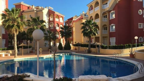 The main swimming pool inside the apartment complex