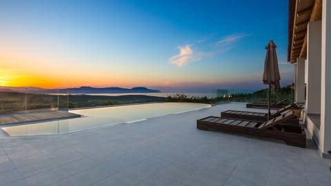 Panoramic sea view from the pool area