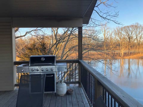 We have a gas grill available on the deck.  