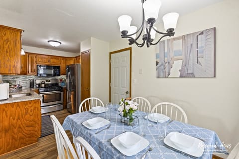 Eat in Kitchen with all your cooking & eating utensils 