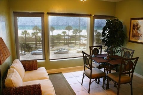 Privacy shades keep it cool while allowing you to still see the beautiful views.