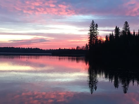 Amazing shot of the sunrise off the dock.