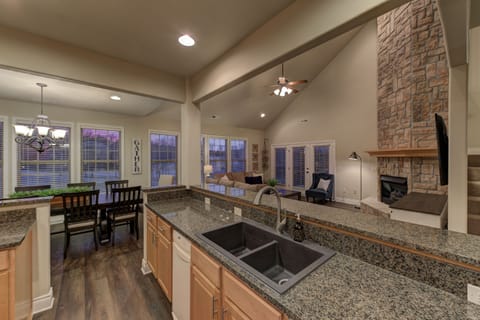 Kitchen looking back to the main floor living room