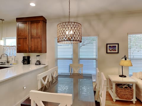 Dine with family & friends at the spacious dining room table.