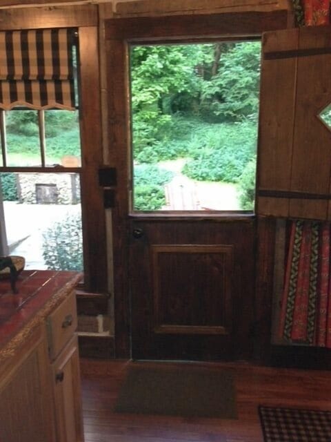 dutch door off Kitchen to back yard...