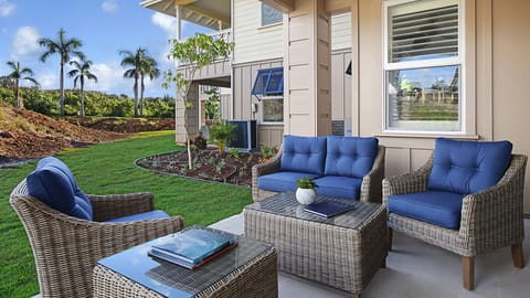 Pili Mai Resort at Poipu #03A - Covered Lanai Seating Area - Parrish Kauai