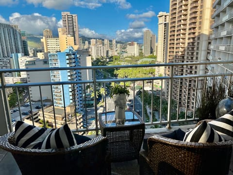 Large Lanai with a view! 