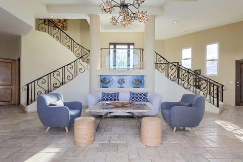 Living room and entry way