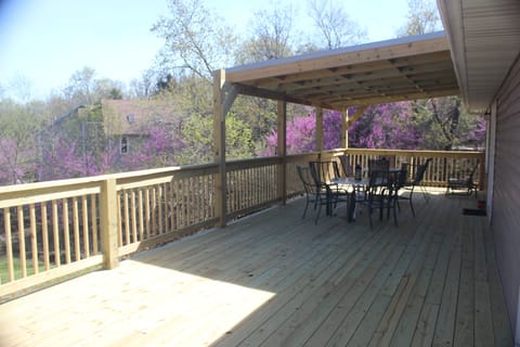 View of new covered deck area