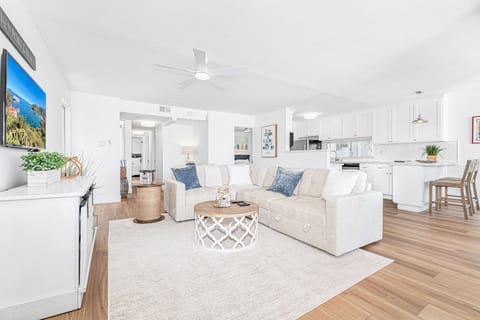 The main living area features an open floor plan for easy group hangouts.
                