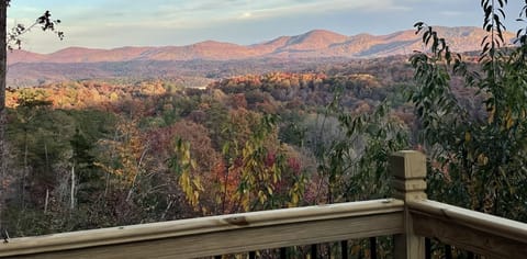 Long range mountain view from Deck taken in Fall Leaf Foliage!