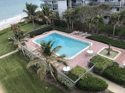 View of ocean front heated pool