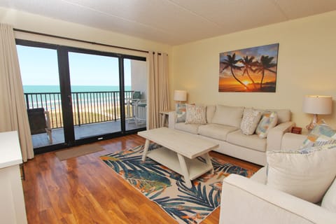 The Living Room Features an Amazing View of The Ocean