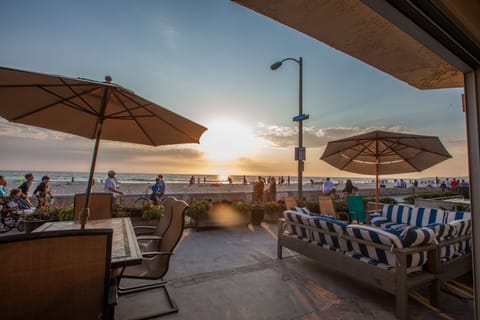 View from our patio! Right on the boardwalk! 