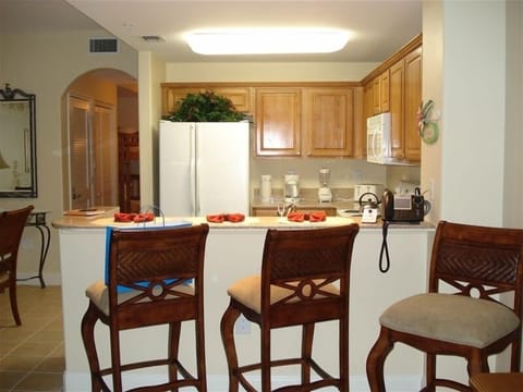 Kitchen and high bar area