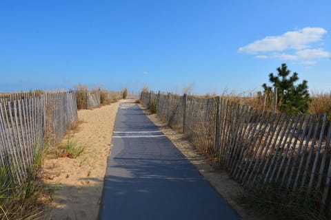 Entrance to the beach has a mat for easier access!