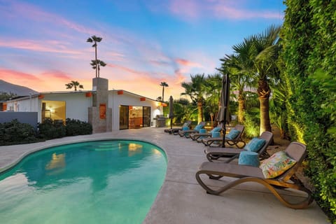 Lounge around the pool or in the spa