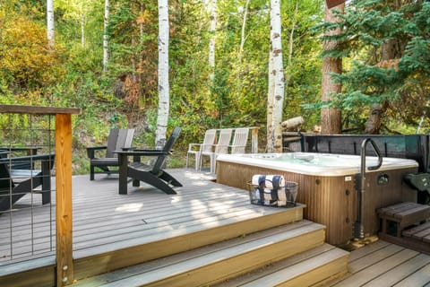 Back deck and the Routt National Forest