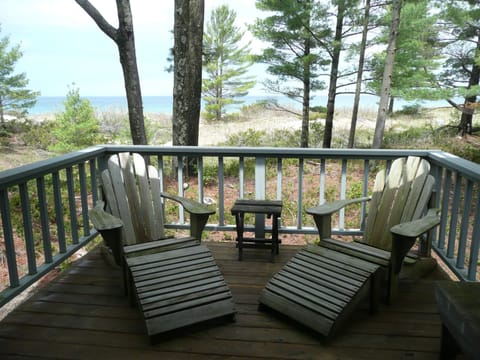 Deck facing Lake Michigan right outside your door!