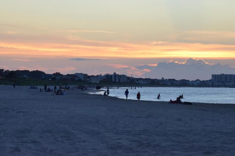 Getting ready for sunset at our beach