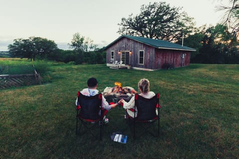 After a long day of hiking, relax by the firepit (firewood provided)