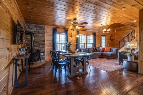 Cozy cabin living space