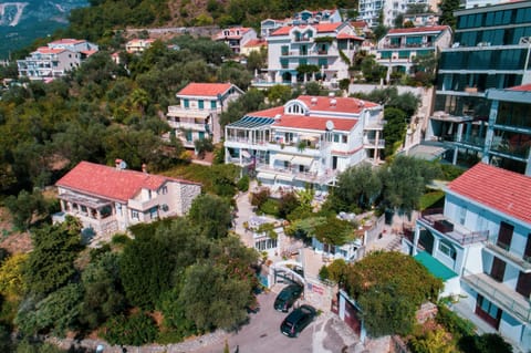 The outer appearance of the house from the bird's perspective.