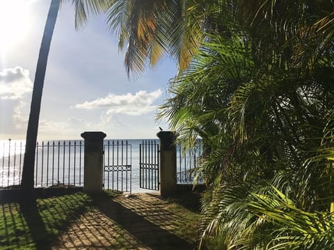 Garden gates leading out to the beach
