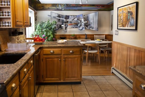Kitchen facing dining room