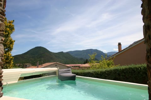 Swimming pool with beautiful mountain views