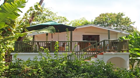 view from ground and beach path