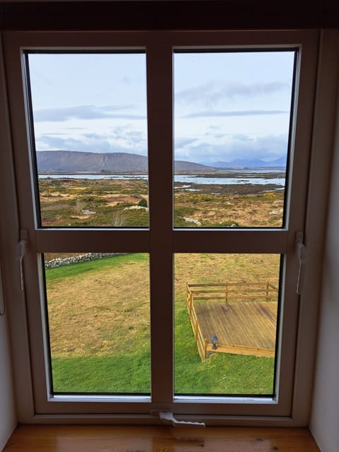 The view from a window in the master bedroom