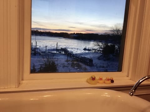 View from claw foot bathtub