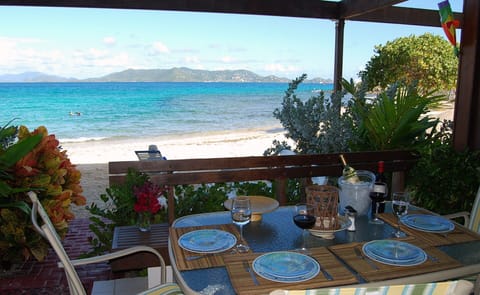 Million Dollar view from patio, literally ON beach, ocean is just 30 steps away!