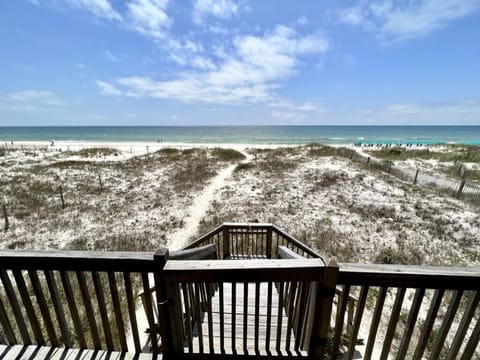 private gulf front beach