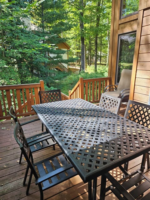 Patio, Disciples run on the other side of pictured condos.