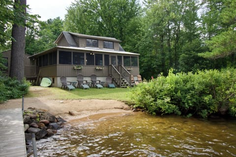 Large wrap around, eat on,  screened porch. 