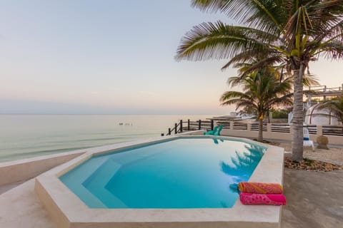 New, larger, filtered pool overlooking the Gulf of Mexico.