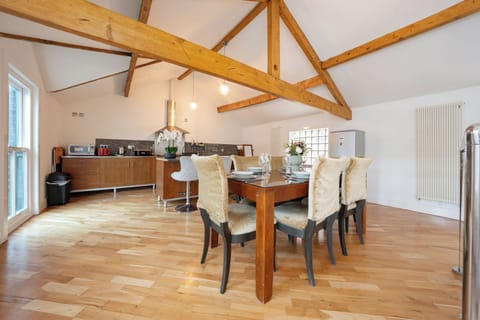Dining area and kitchen