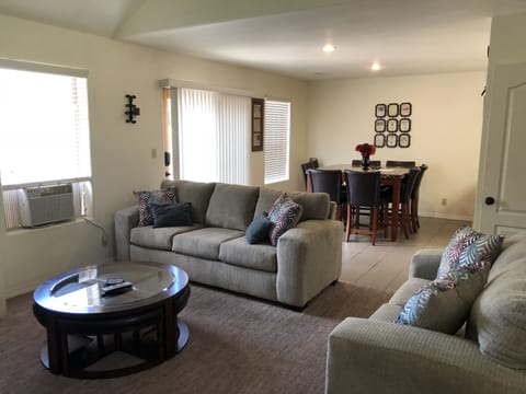 Living and dining room area