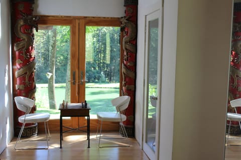 Chess corner with half bath