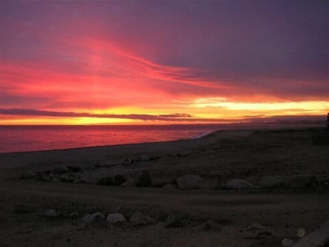Sunrise over the Sea of Cortez from the veranda at Casa de Las Palmas