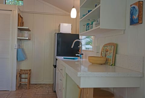 Moonrise Cottage kitchen and bar... everything including the market basket.