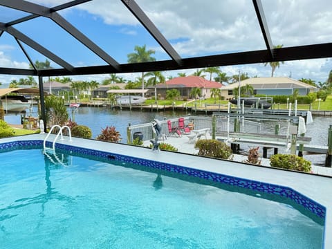 Pool with gulf access and western exposure 