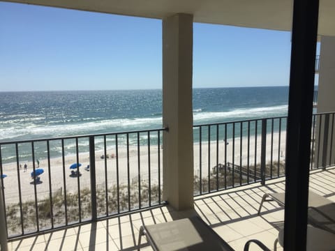 view from master bedroom sliding glass doors