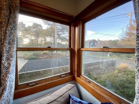 View from Bedroom. Ocean just beyond the trees