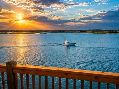 Watch Sunset views every night as the boats go by!