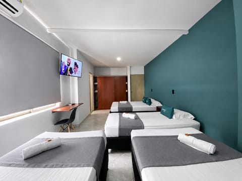 Desk, free WiFi, bed sheets
