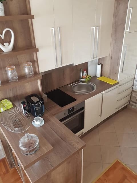 Comfort Apartment, Terrace, Beach View | Private kitchen | Fridge, oven, stovetop, dishwasher